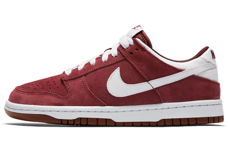 

Nike Низкие детские скейтбординг кроссовки Dunk Slip Resistant burgundy white для подростков