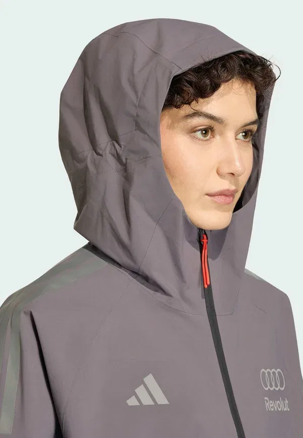 Куртка дождевик Audi revolut f1 team engineers & marketing rain jacket waterproof jacket Adidas Performance, серый страта — фото 3