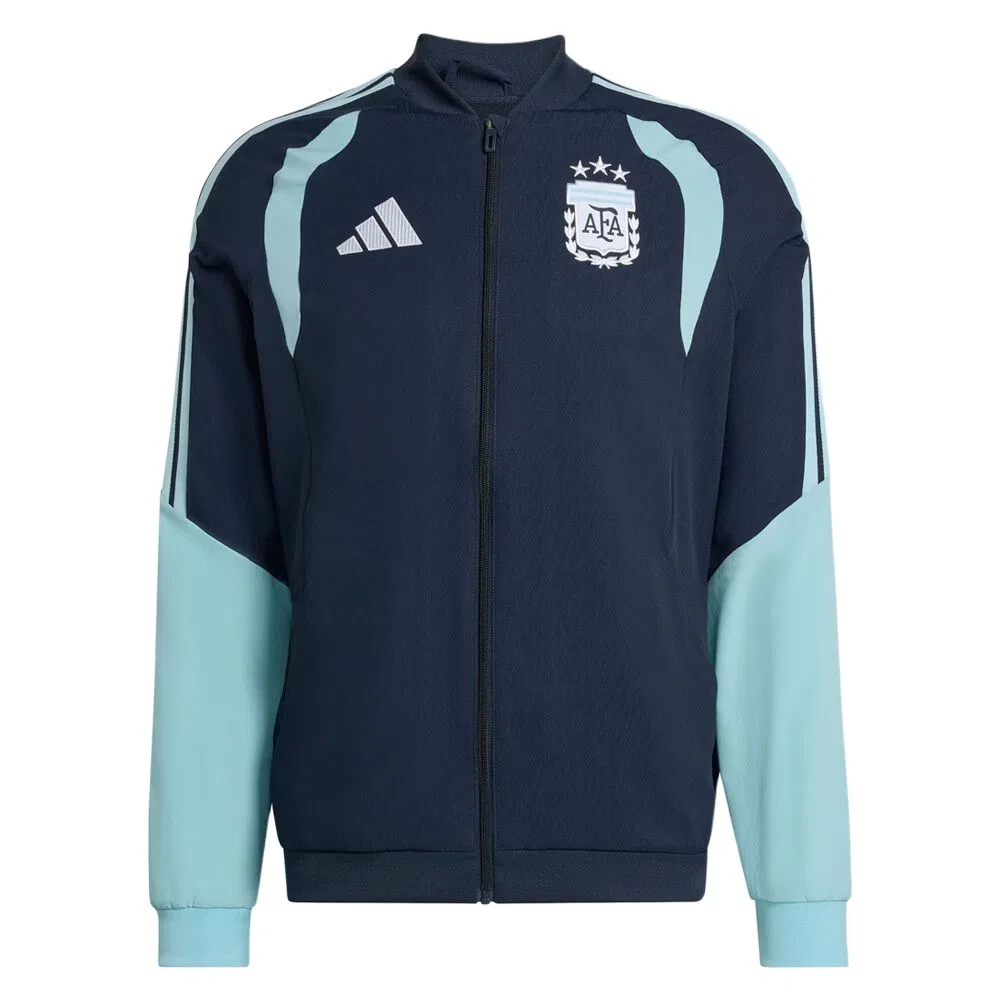 Куртка мужская синяя с бейсбольным воротником, умеренная Adidas, Blue