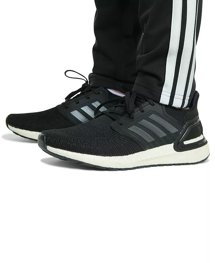 Брюки с эластичным поясом и зауженные для старших мальчиков Adidas, черный — фото 4