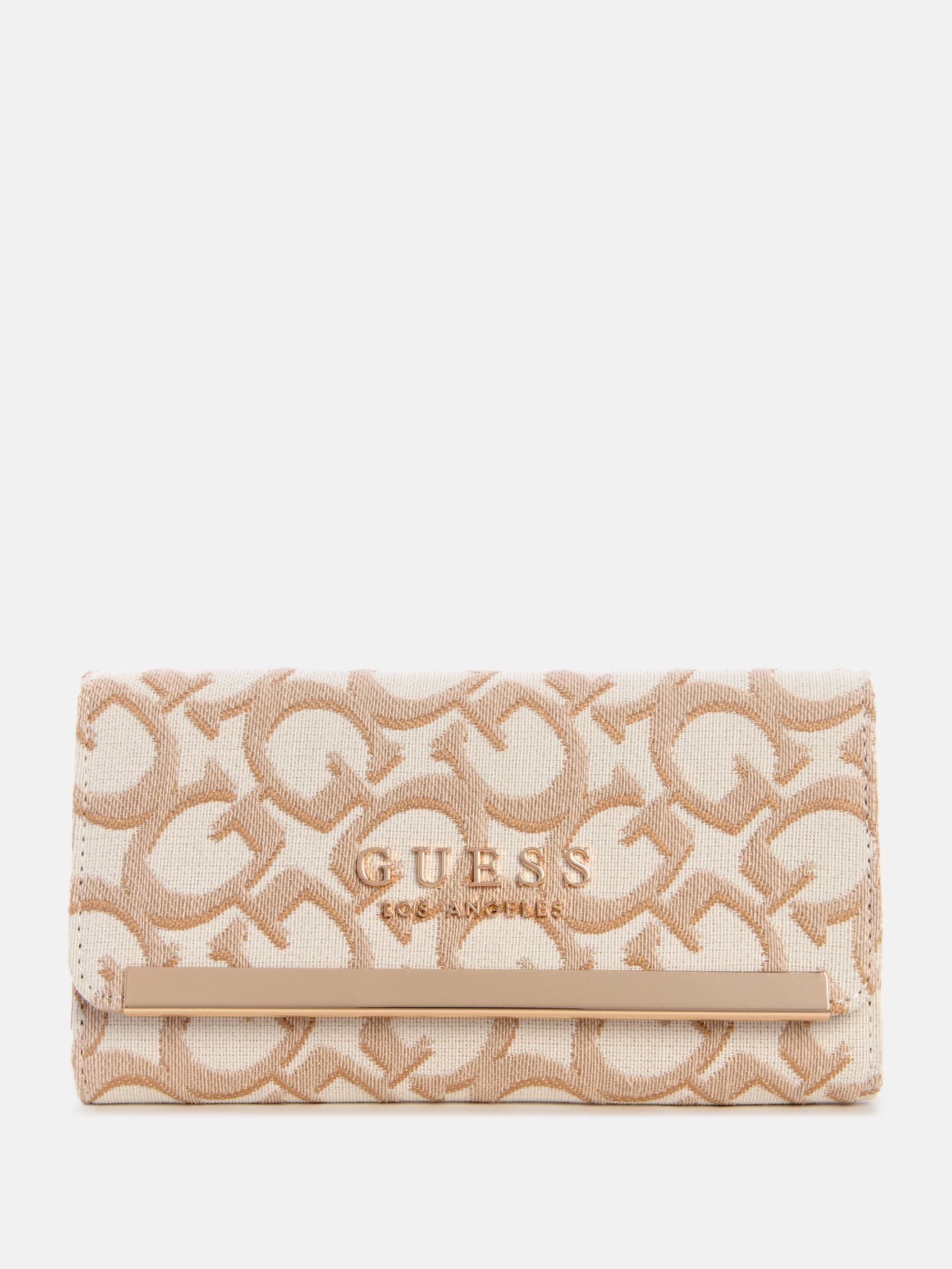 

Тонкий кошелек-клатч Marva Guess Factory, кремовый