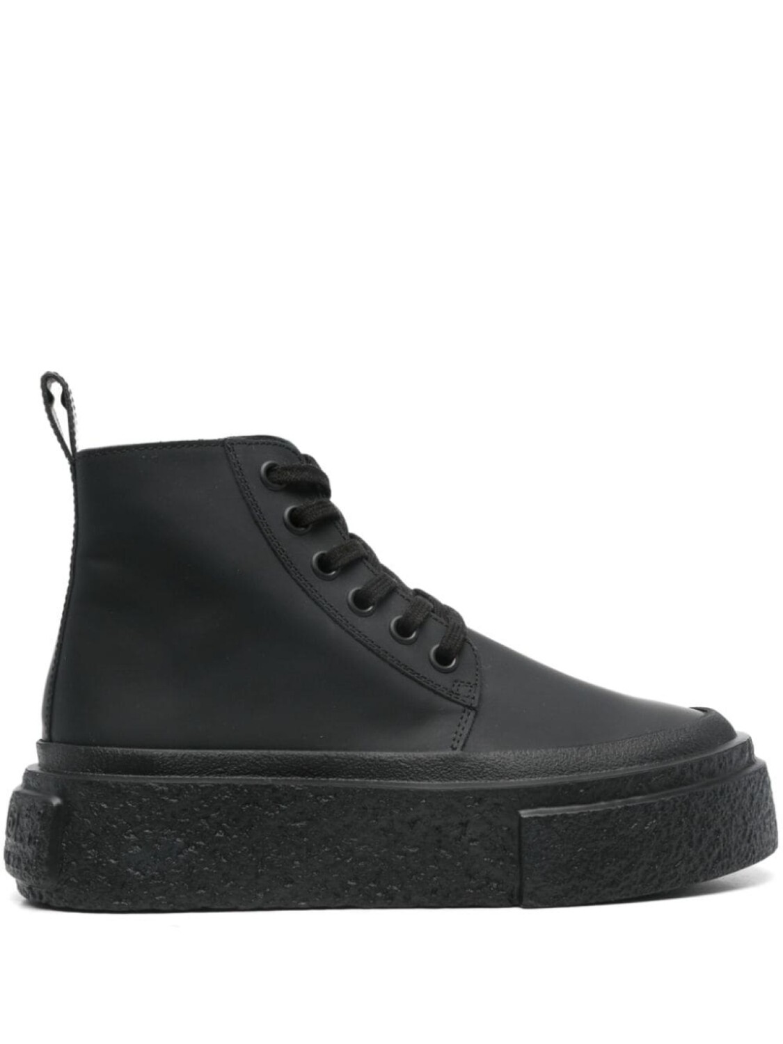 

Кожаные кроссовки на шнуровке MM6 Maison Margiela, черный