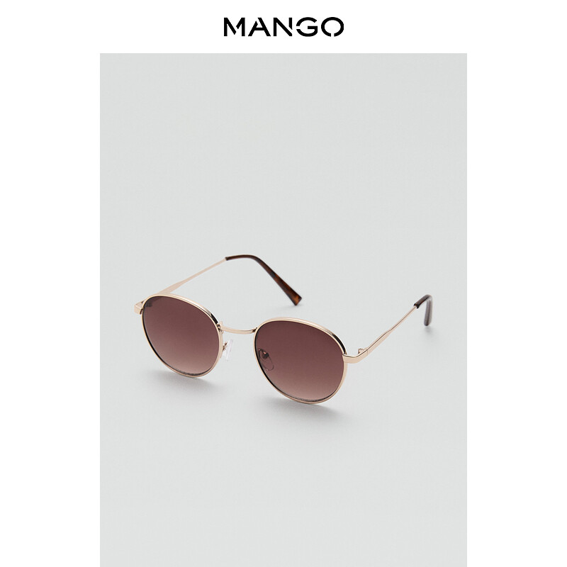 

Женские солнцезащитные очки Mango в металлической оправе, золотой