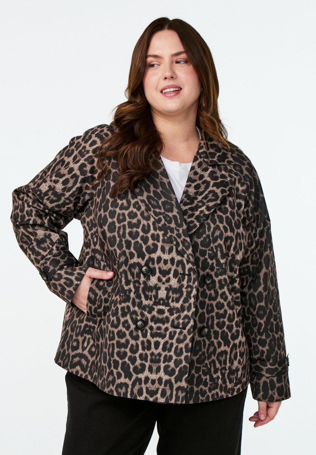 

Блейзер MIT LEOPARD Zizzi, коричневый