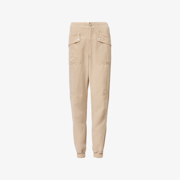 

Брюки Allsaints Val с накладными карманами из смесового льна, коричневый