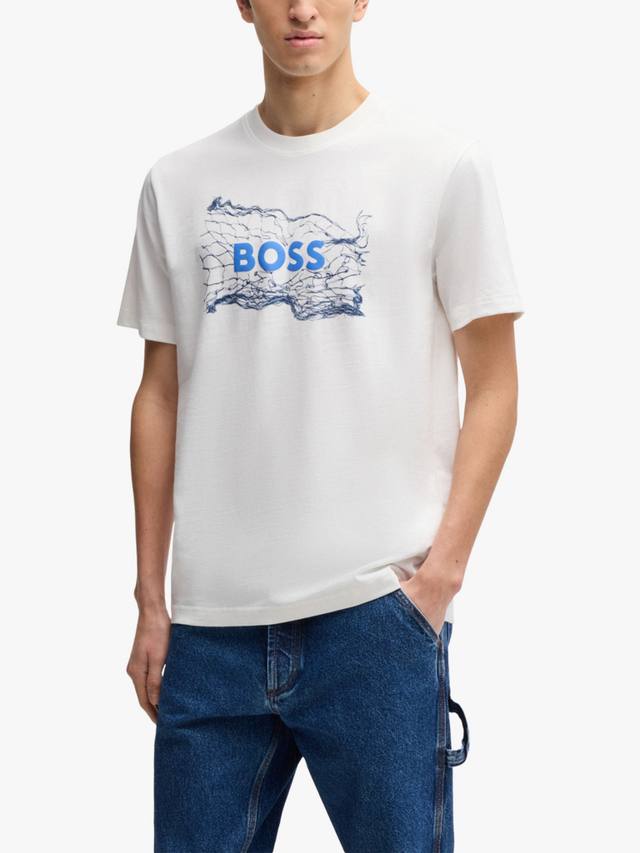 

Футболка BOSS из хлопка с логотипом HUGO BOSS