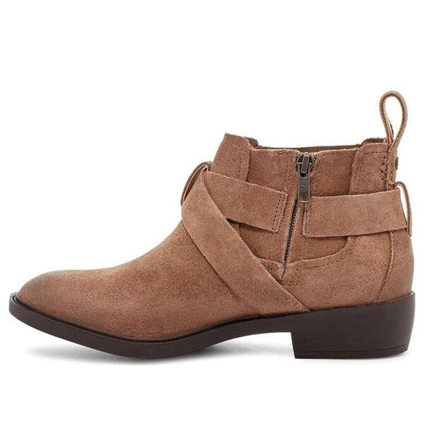 Ботильоны wylma на низком каблуке короткие ботинки кофе Ugg, коричневый