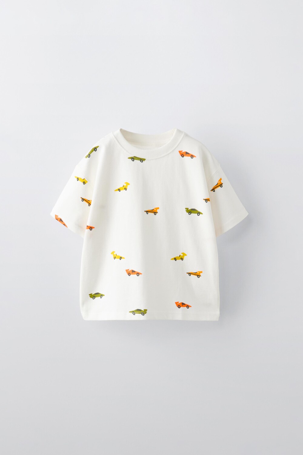 

Футболка с машинками ZARA, белый