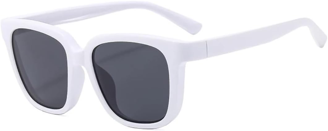 

Солнцезащитные очки с защитой UV400 | Большая оправа, линзы конфетного цвета | Для женщин и мужчин, для занятий спортом на открытом воздухе и вождения DSVIGF, White Gray