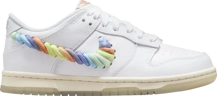 

Кроссовки Dunk Low GS 'Rainbow Swoosh', белый