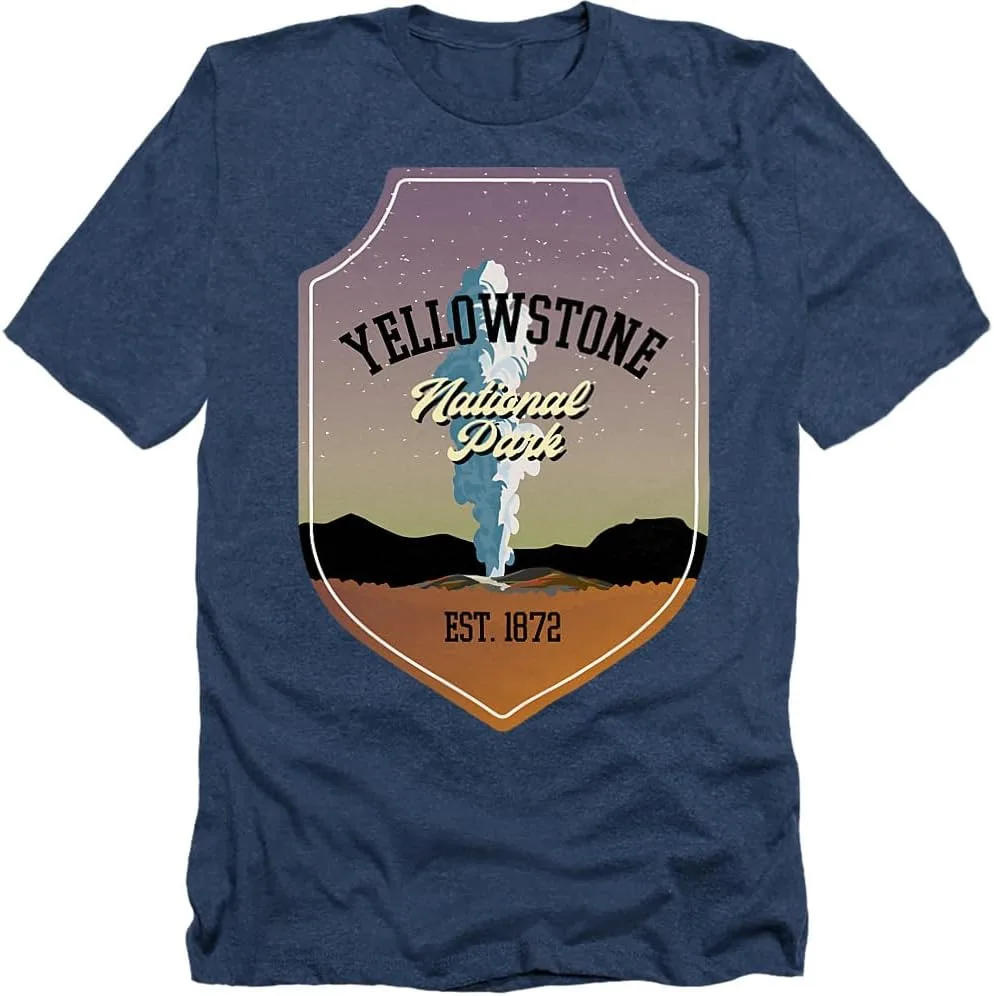 

Футболка Unisex Adult Heather с принтом Yellowstone National Park Popfunk