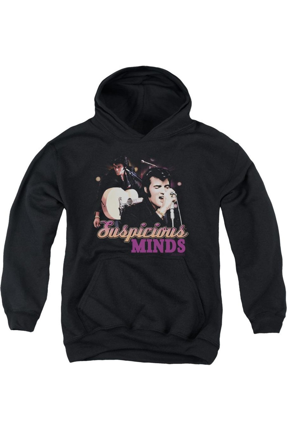 

Толстовка с капюшоном Elvis Presley Suspicious Minds для молодежи Gildan, черный