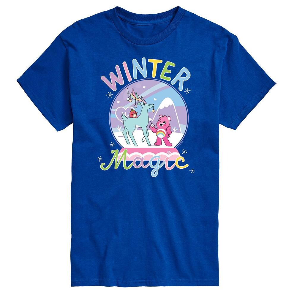 

Мужская футболка с рисунком Care Bears Unlock The Magic Winter Magic Licensed Character, синий