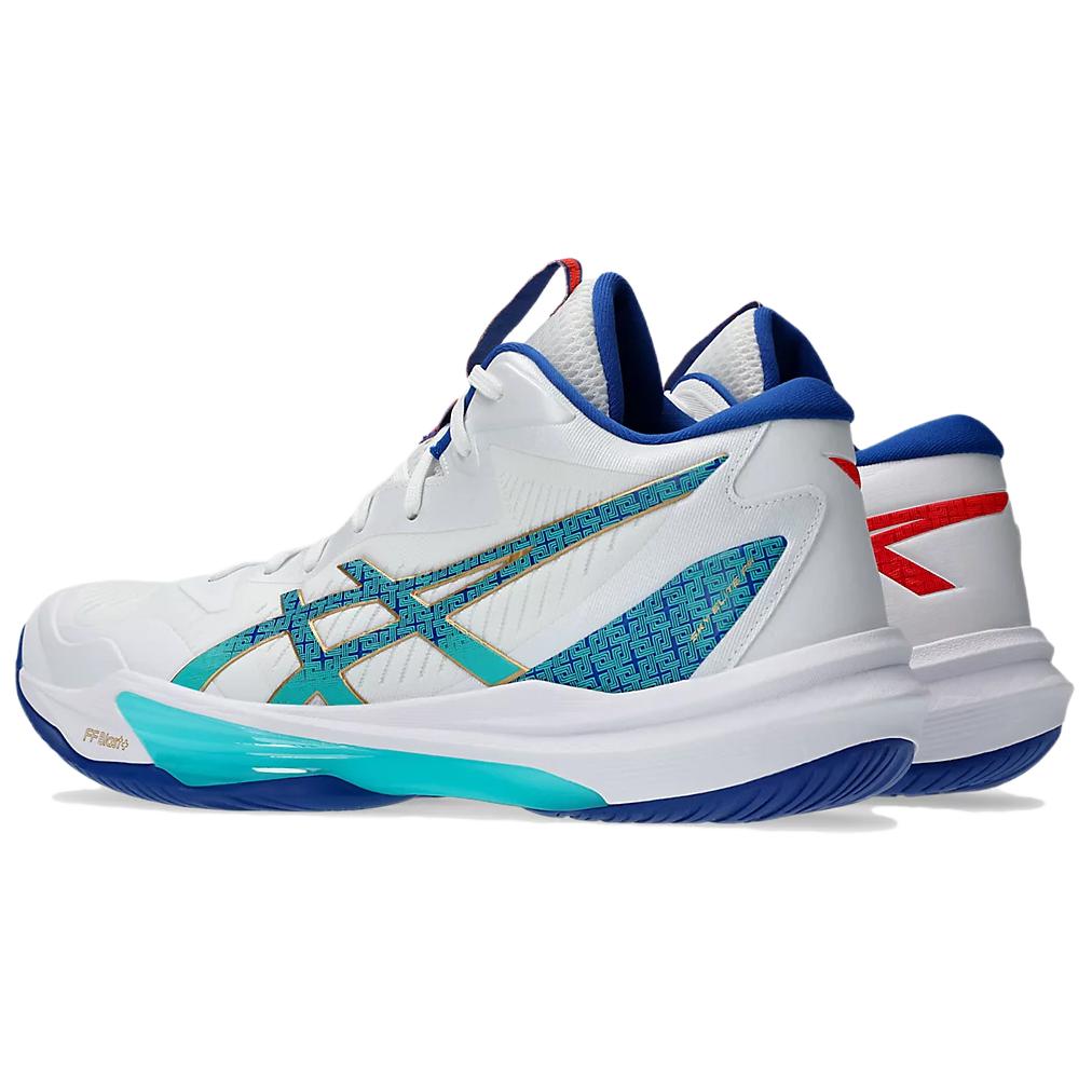 SKY ELITE FF MT 3 Абразивостойкие низкие кроссовки для тренировок мужские ASICS, белый/синий — фото 4