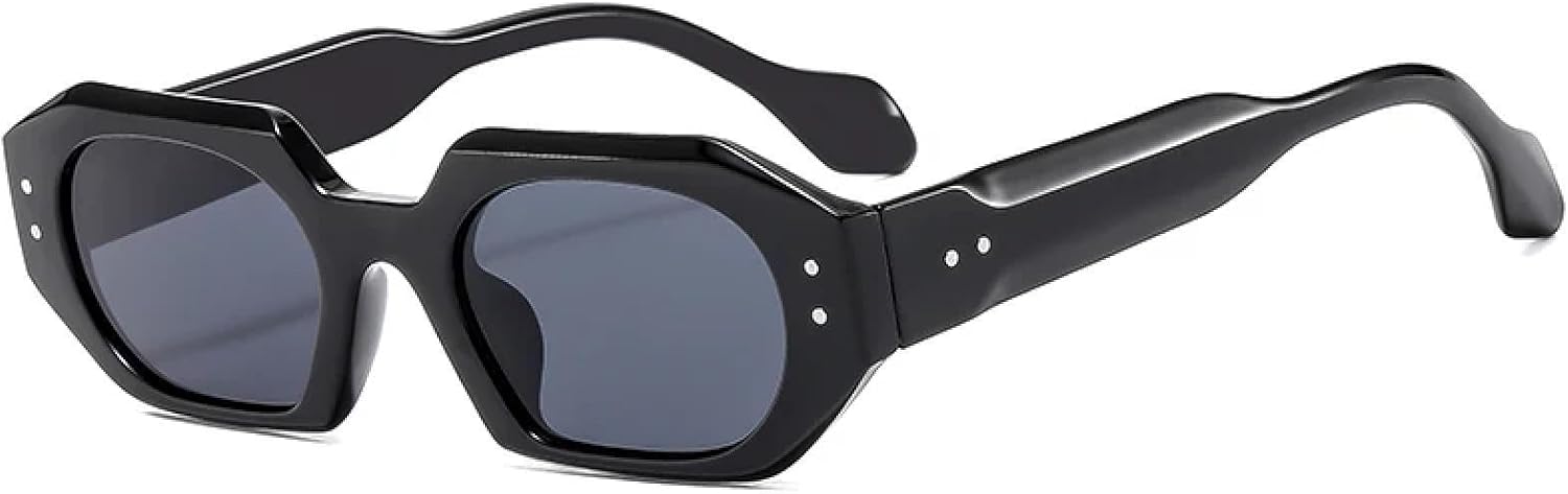 

Солнцезащитные очки с защитой от УФ-излучения UV400 | Черные, с толстыми дужками, контрастного цвета | Для женщин и мужчин, для занятий спортом на открытом воздухе и вождения DSVIGF, Black