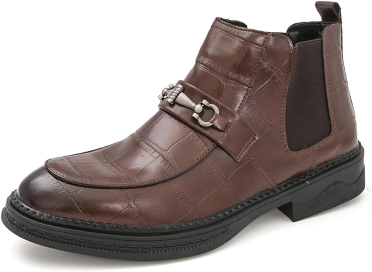 

Мужские ботинки челси Minishion: рабочие, повседневные, нарядные, ботильоны, туфли-чукка, коричневый