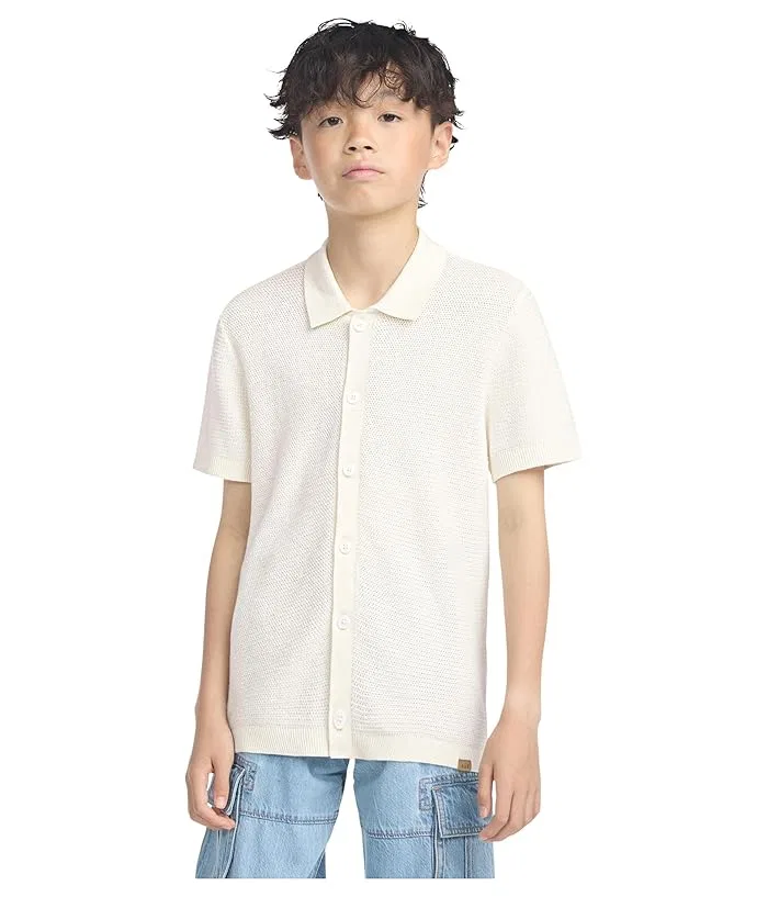 Футболка с пуговицами Button Through Swolo abercrombie kids, Jet Stream
