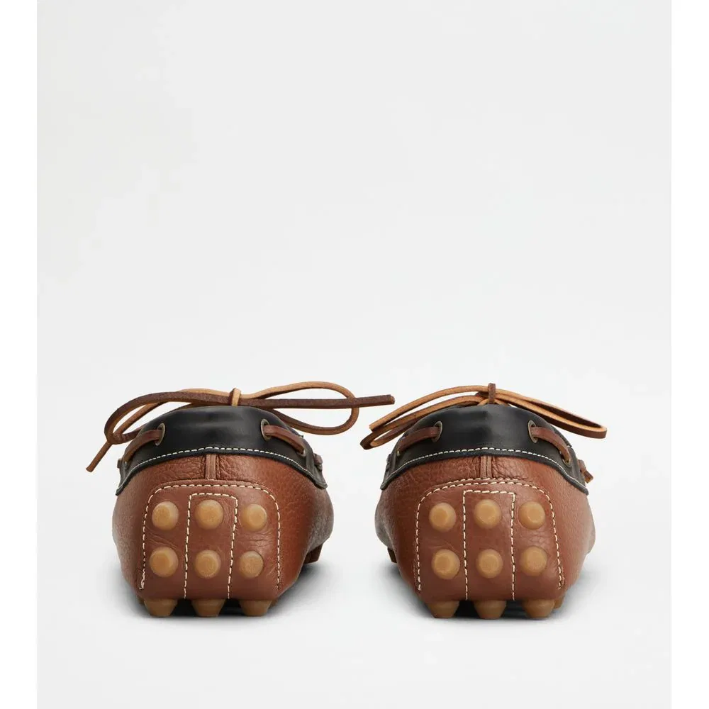 Кожаные лоферы Boat Gommino Bubble TOD's, коричневый; черный — фото 3