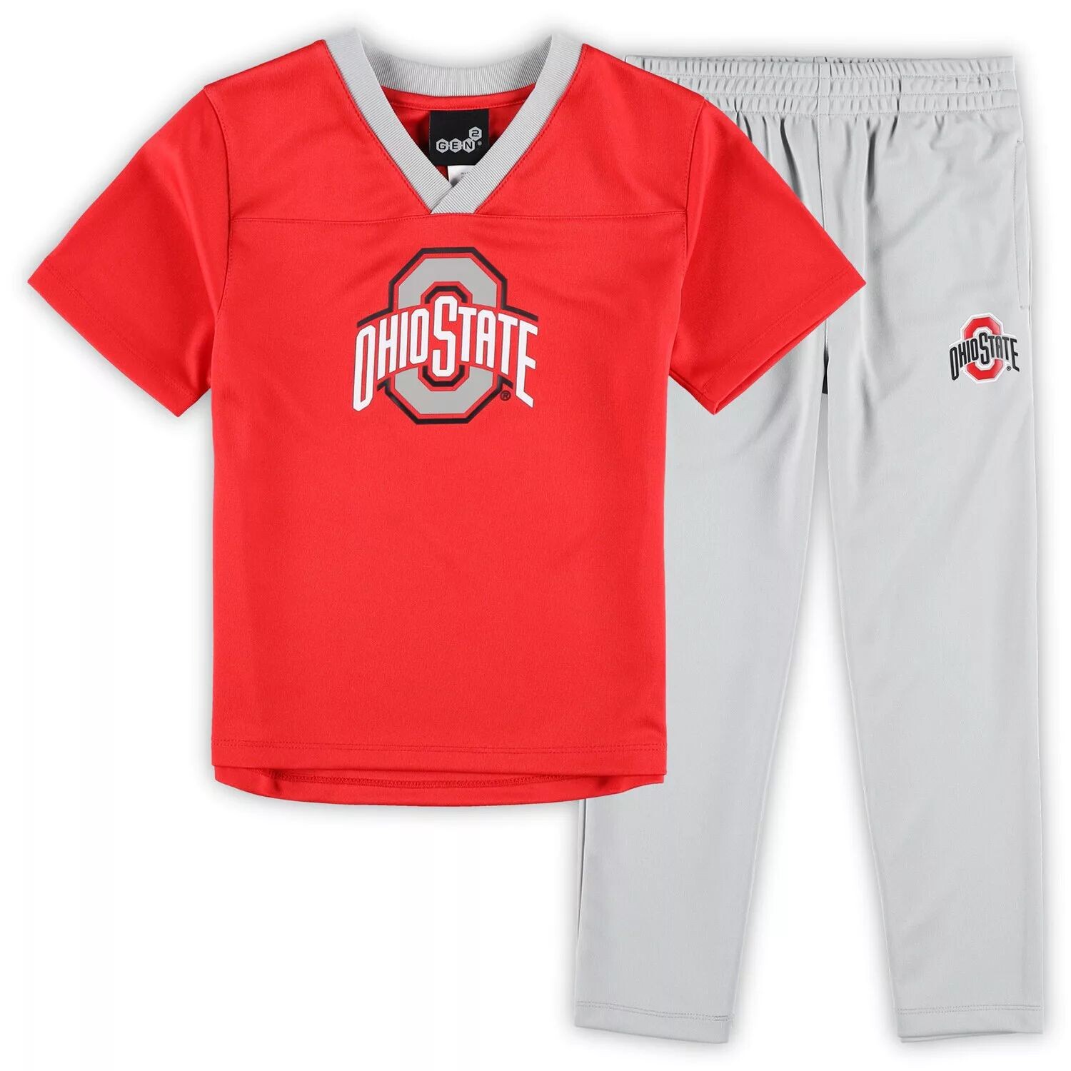 

Комплект из джерси и брюк красного цвета штата Огайо Buckeyes Red Zone для дошкольников Алого/Серого цвета Outerstuff, Красный, Комплект из джерси и брюк красного цвета штата Огайо Buckeyes Red Zone для дошкольников Алого/Серого цвета Outerstuff