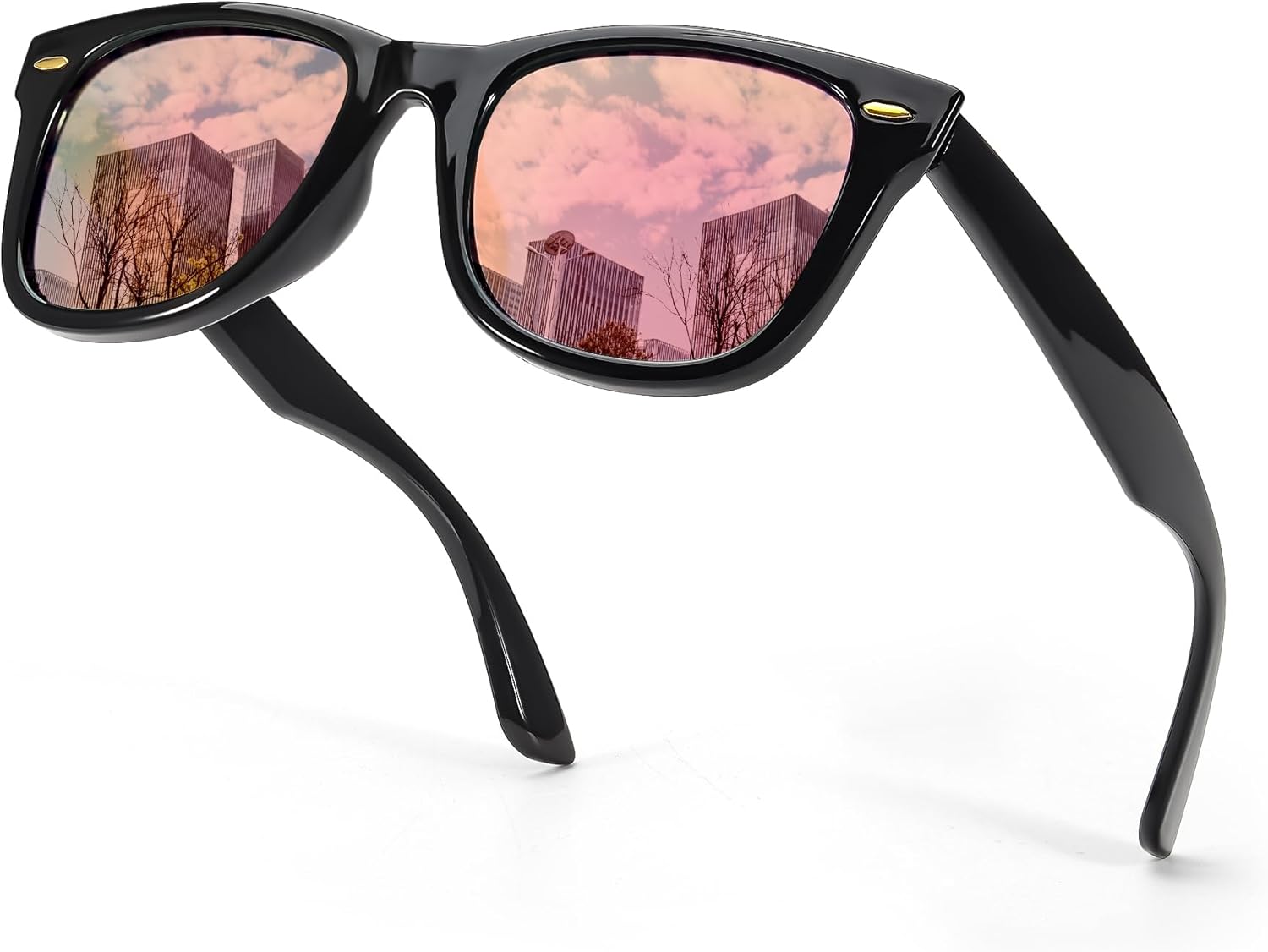 

Поляризованные солнцезащитные очки SIPHEW для женщин и мужчин - UV400, зеркальные, для пляжа, дизайнерские модные солнцезащитные очки унисекс, средний размер, A9 Black Gold Mirror Lens