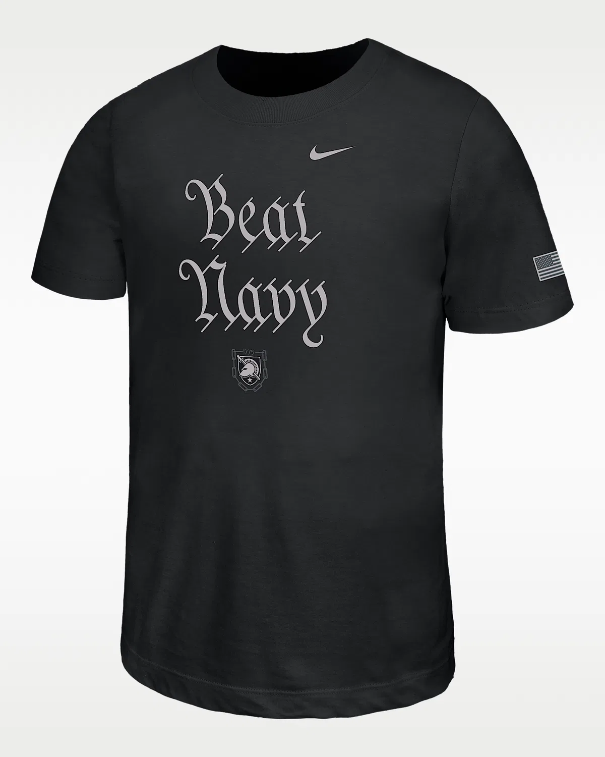 Bid Kids’ Nike Dri-FIT College T-Shirt Army Beat Navy, Black