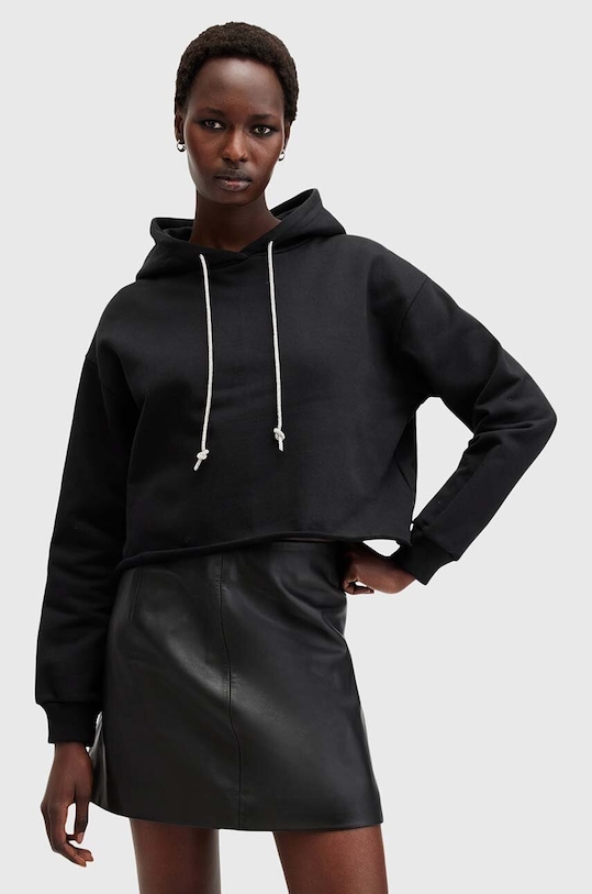 

Хлопковая худи Pippa Sparkle Allsaints, черный