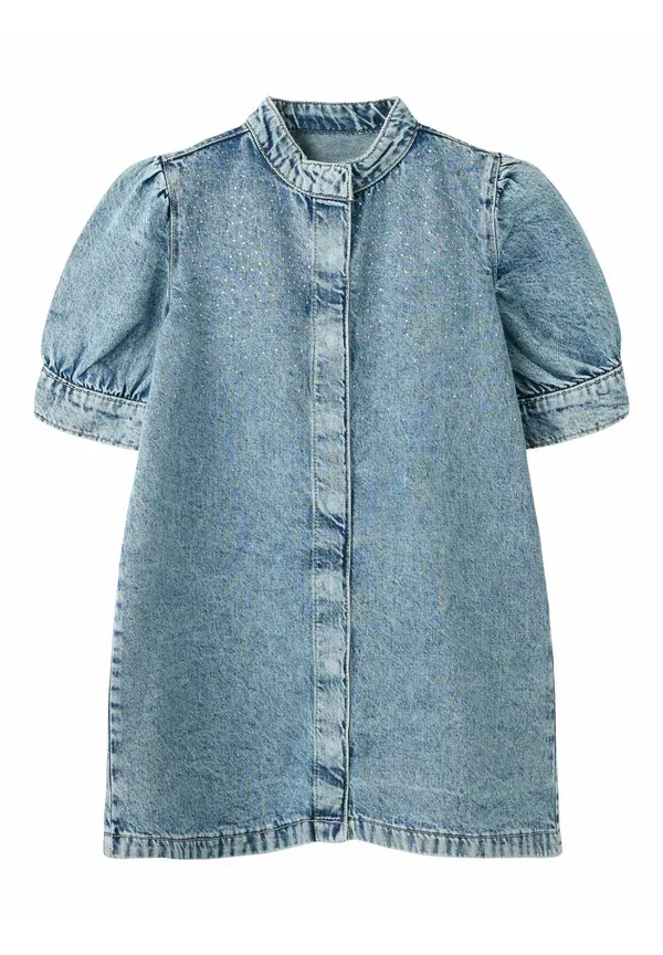 Платье Name It Strassstein Denim Dress, джинсовый голубой