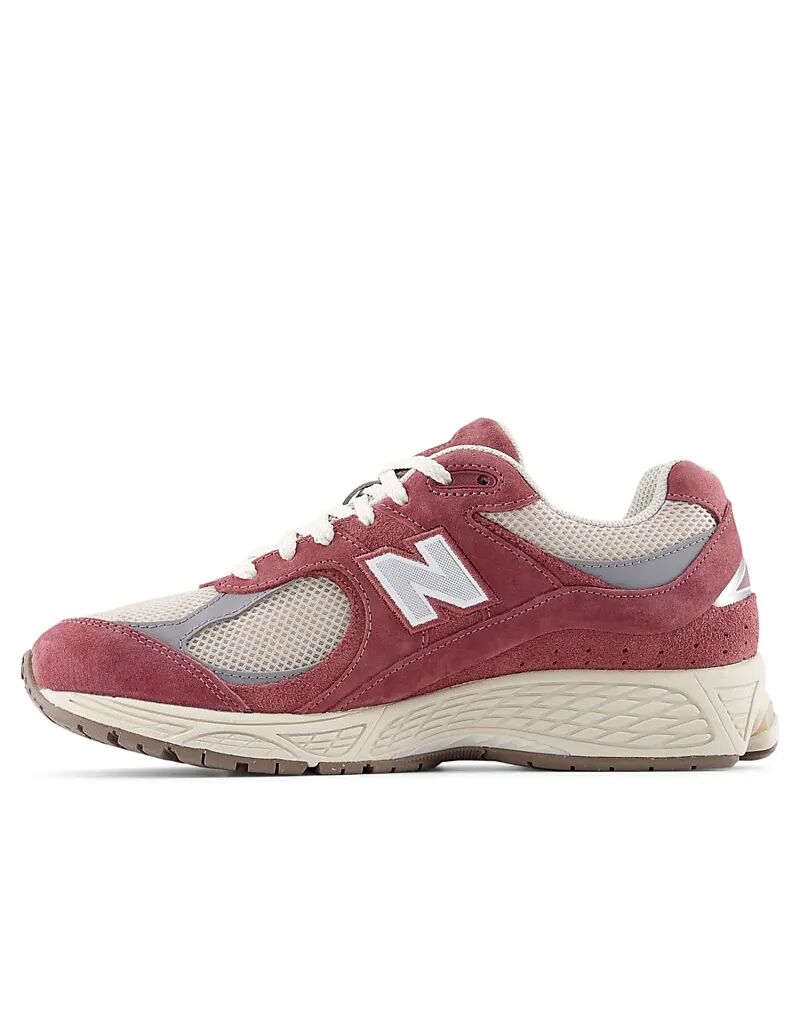 Кроссовки New Balance 2002r бордового цвета — фото 2