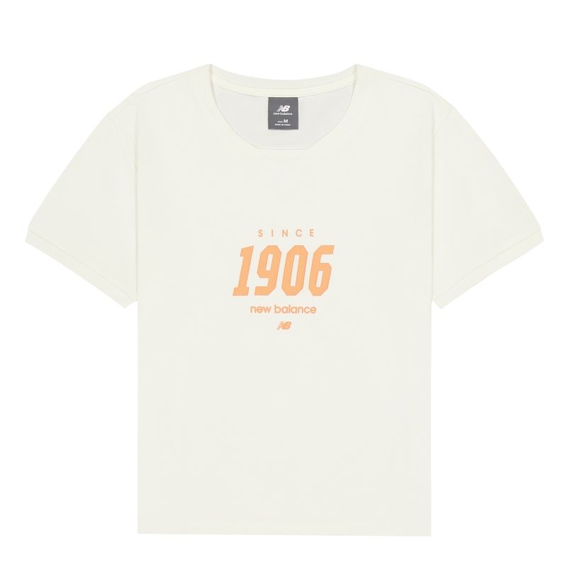 

Футболка 1906 SS25 женская New Balance, слоновая кость, Бежевый, Футболка 1906 SS25 женская New Balance, слоновая кость