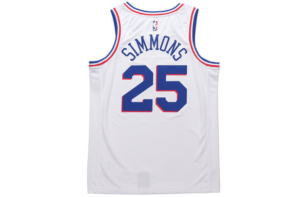 Спортивная футболка ben simmons earned city edition swingman philadelphia 76ers men's nba connected jersey Nike, белый — фото 2