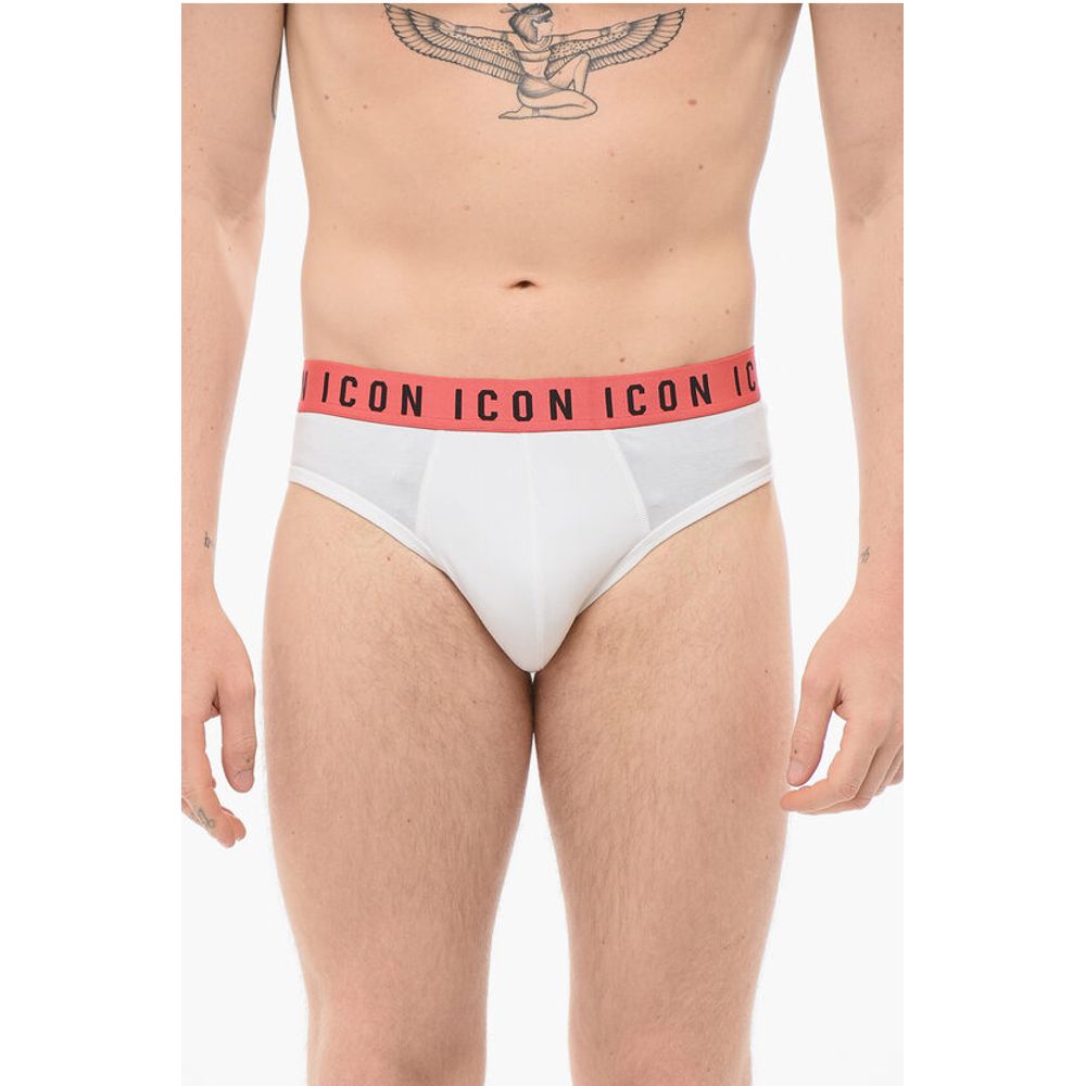 

Хлопковые трусы ICON с логотипом на поясе Dsquared2, белый