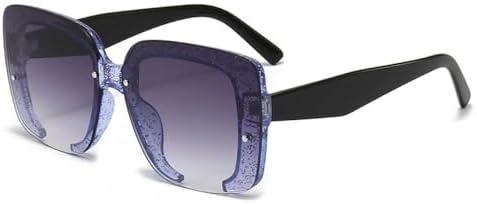 

Солнцезащитные очки без оправы квадратной формы 2027 года для женщин, винтажный стиль, большие солнцезащитные очки для мужчин и женщин с защитой от УФ-излучения UV400 MTZJH, Purple