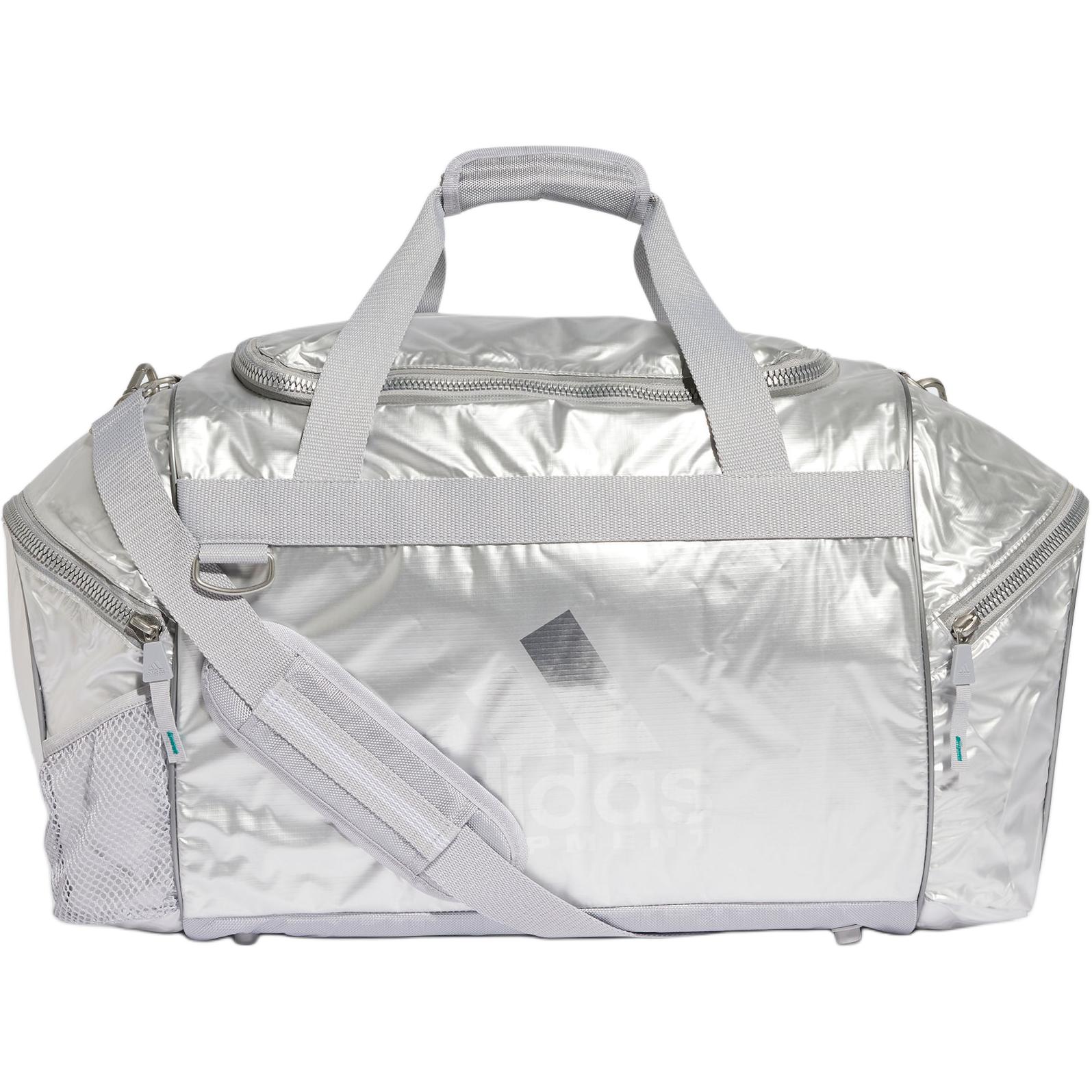 

Adidas Сумка PU через плечо, дорожная сумка Unisex прозрачная и серебристый металл