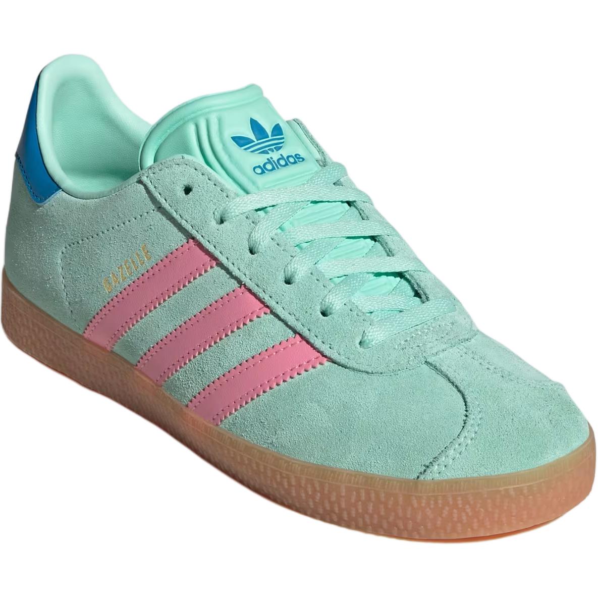 Adidas Originals GAZELLE амортизирующие, износостойкие низкие детские скейтбординговые кроссовки Mint Green для подростков — фото 4