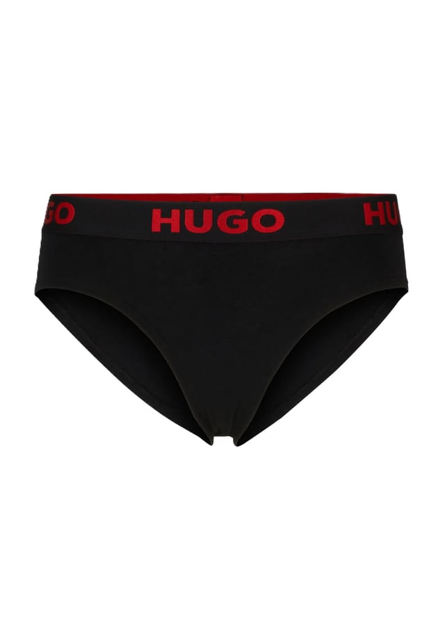 

Трусы с логотипом на поясе Hugo, черный