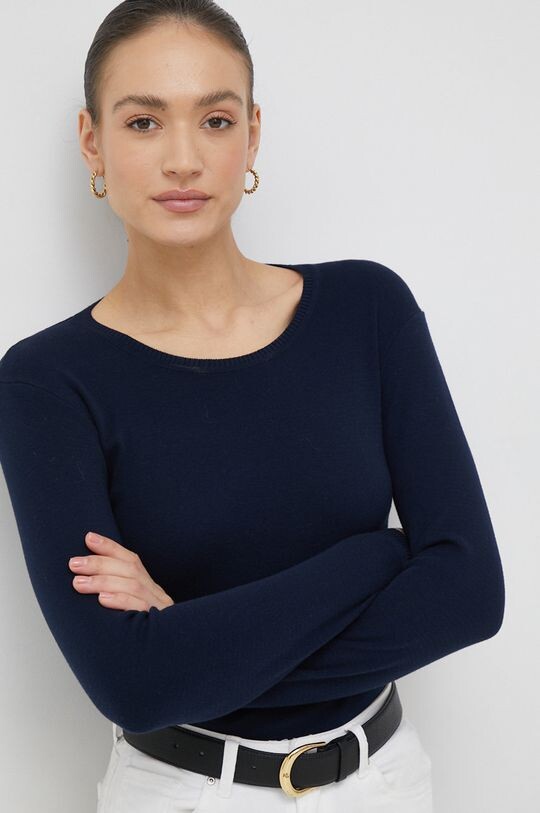 

Хлопковый свитер United Colors of Benetton, темно-синий
