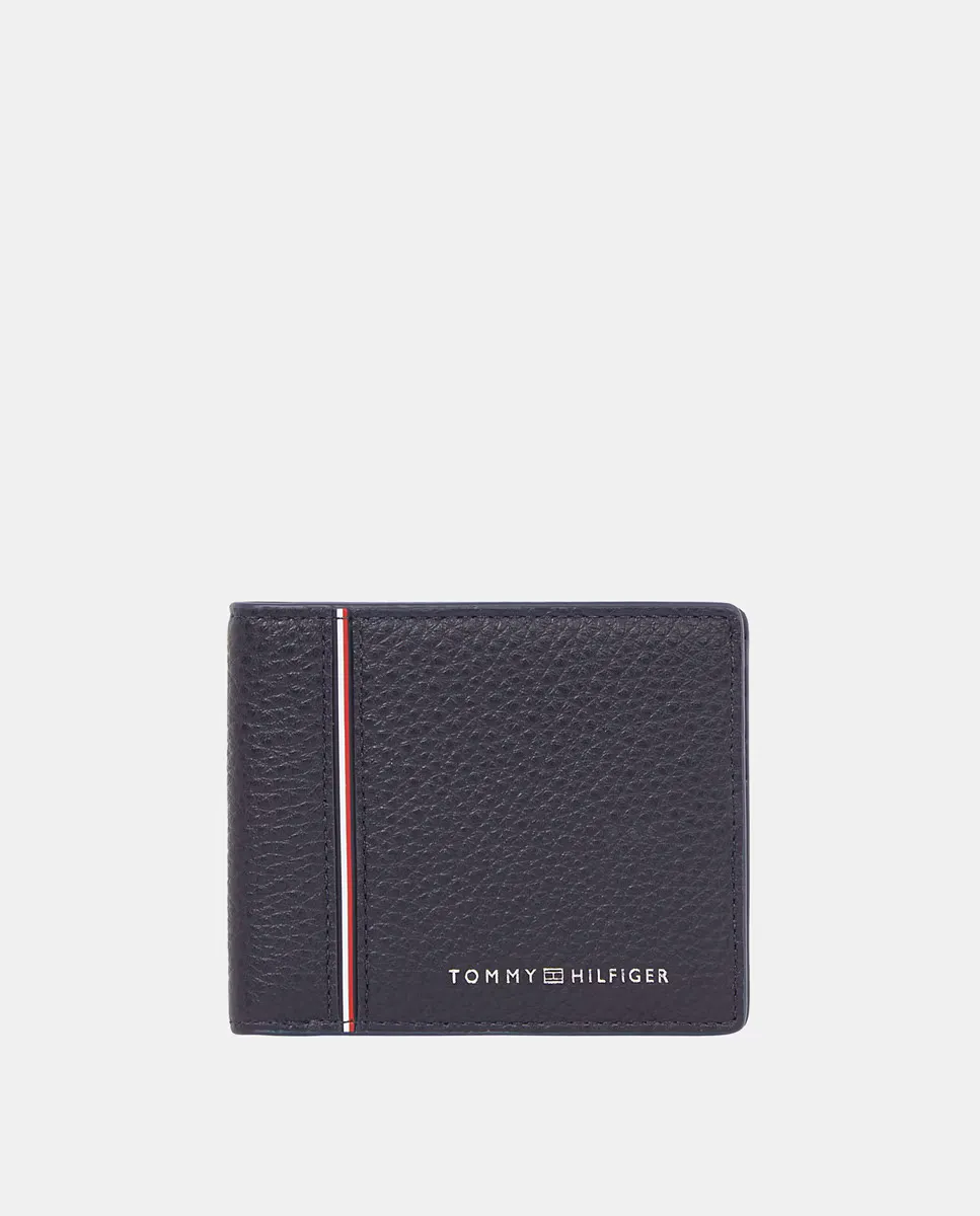 

Мужской синий кожаный кошелек Tommy Hilfiger, темно-синий