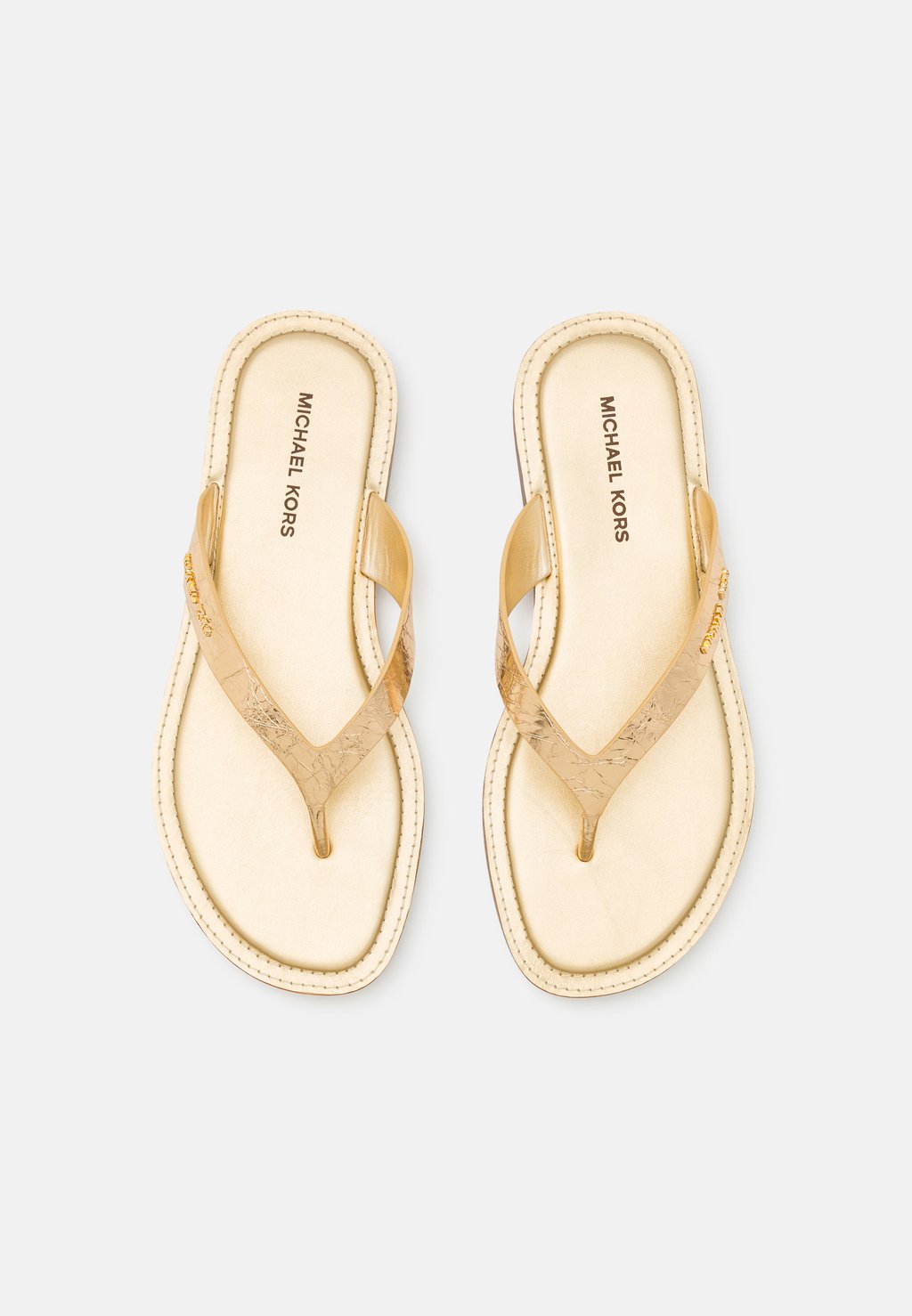 Сандалии с Т-образной застежкой KOKO MICHAEL Michael Kors, золотистый — фото 4