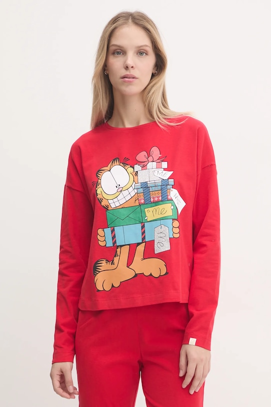

Длинный пижамный топ с длинным рукавом x GARFIELD United Colors Of Benetton, красный