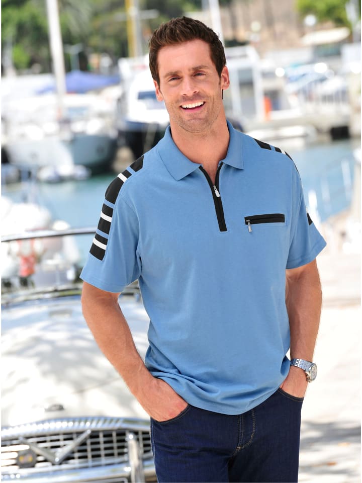 

WITT WEIDEN Рубашка-поло с коротким рукавом, светло-голубого цвета, Синий, WITT WEIDEN Рубашка-поло с коротким рукавом, светло-голубого цвета