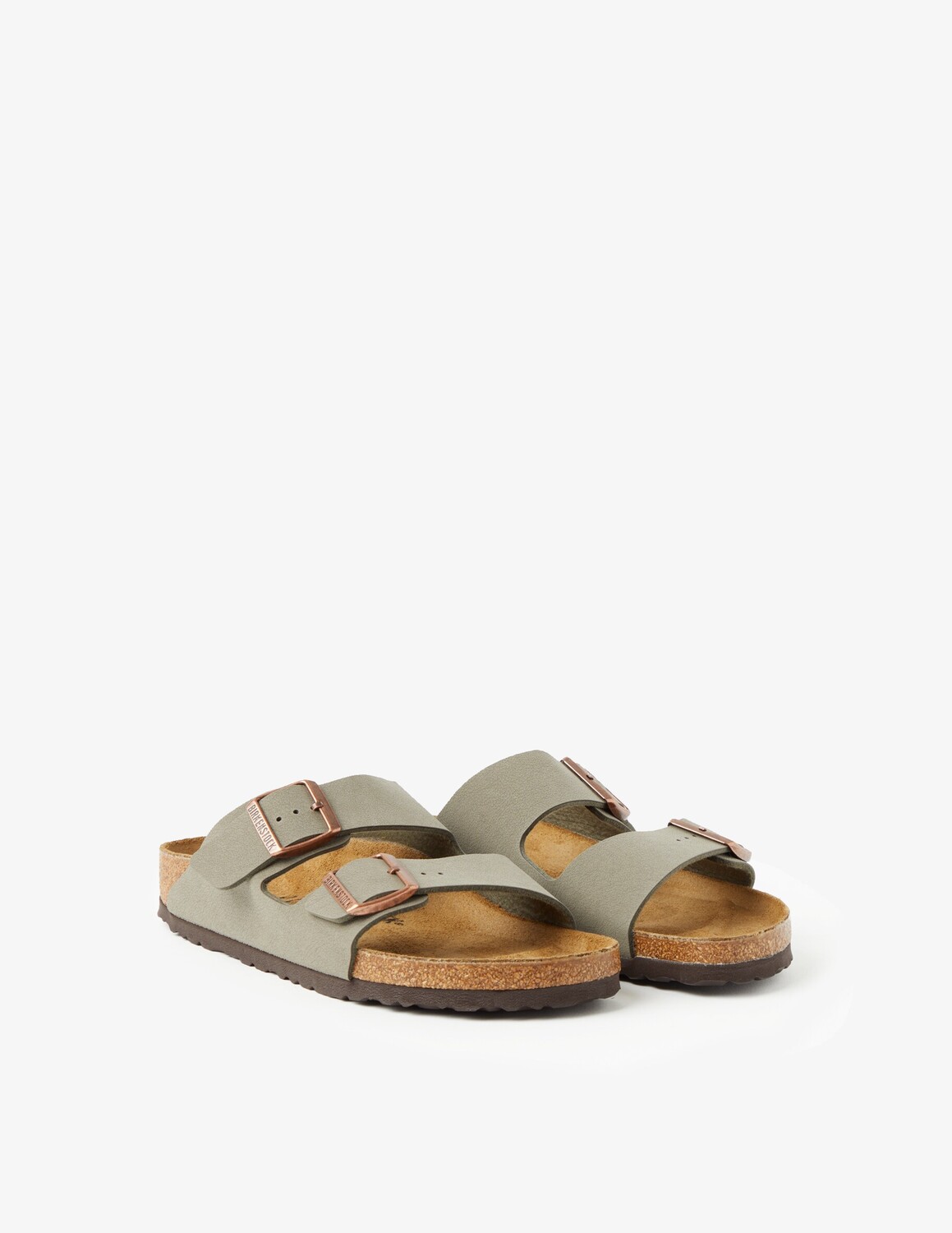 Сандалии на плоской подошве с камнями Arizona Birkenstock, коричневый — фото 2
