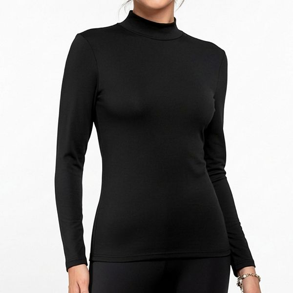 

Женский лонгслив с флисовой подкладкой, воротником-стойкой, мягкой эластичной тканью и приталенным силуэтом Anna-Kaci