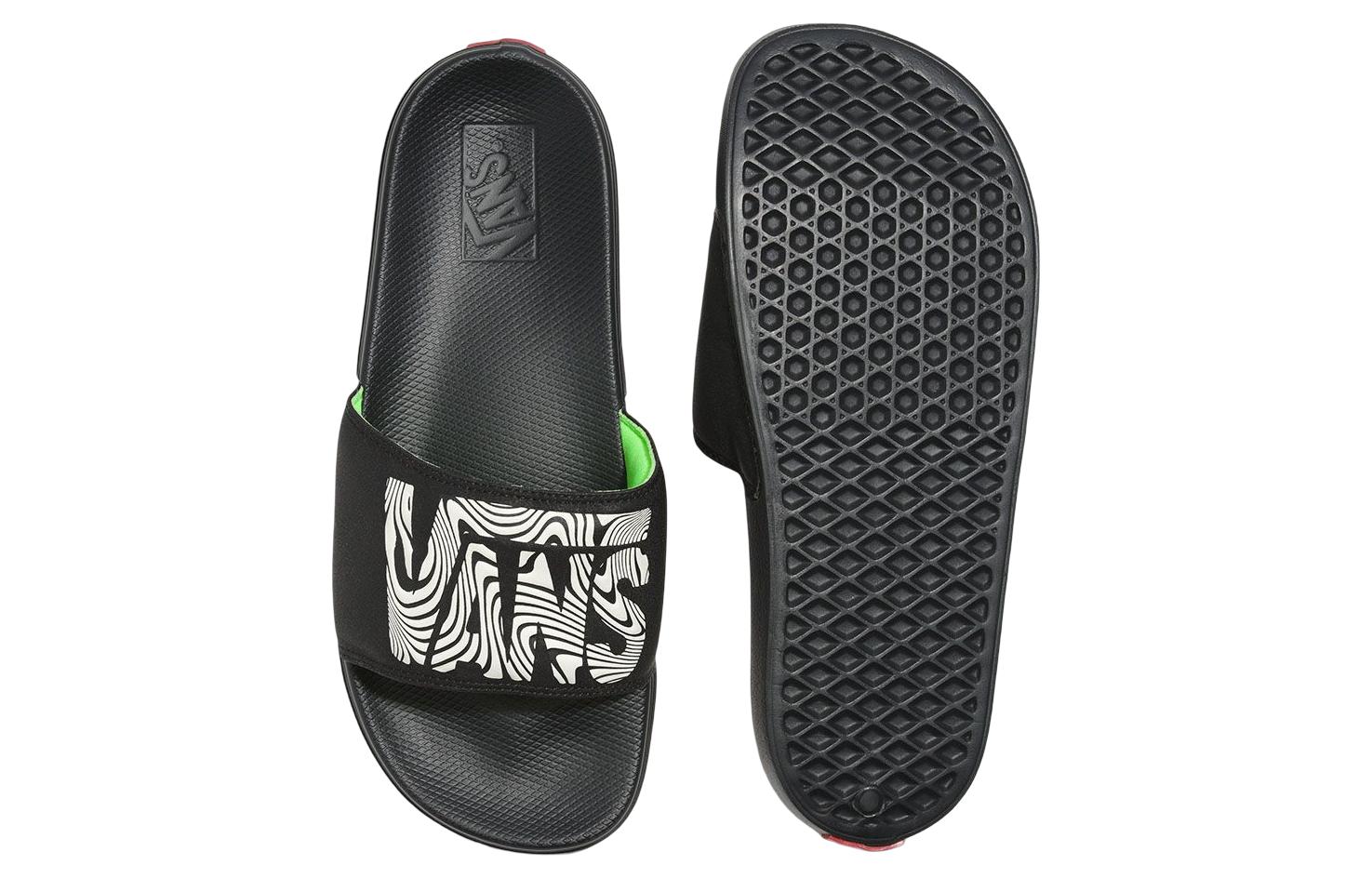 Тапочки Vans La Costa Slide-On 'Black White' VN0A5HF5BKA1, черный — фото 4