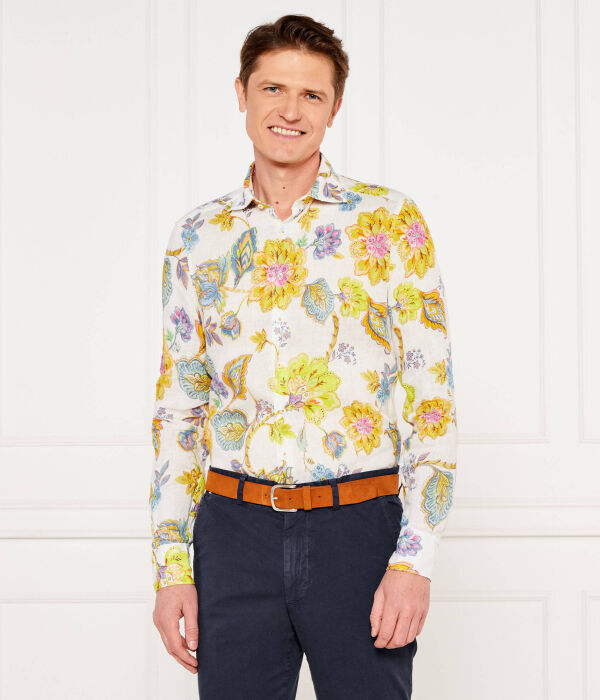 

Льняная рубашка Slim fit Stenströms, желтый