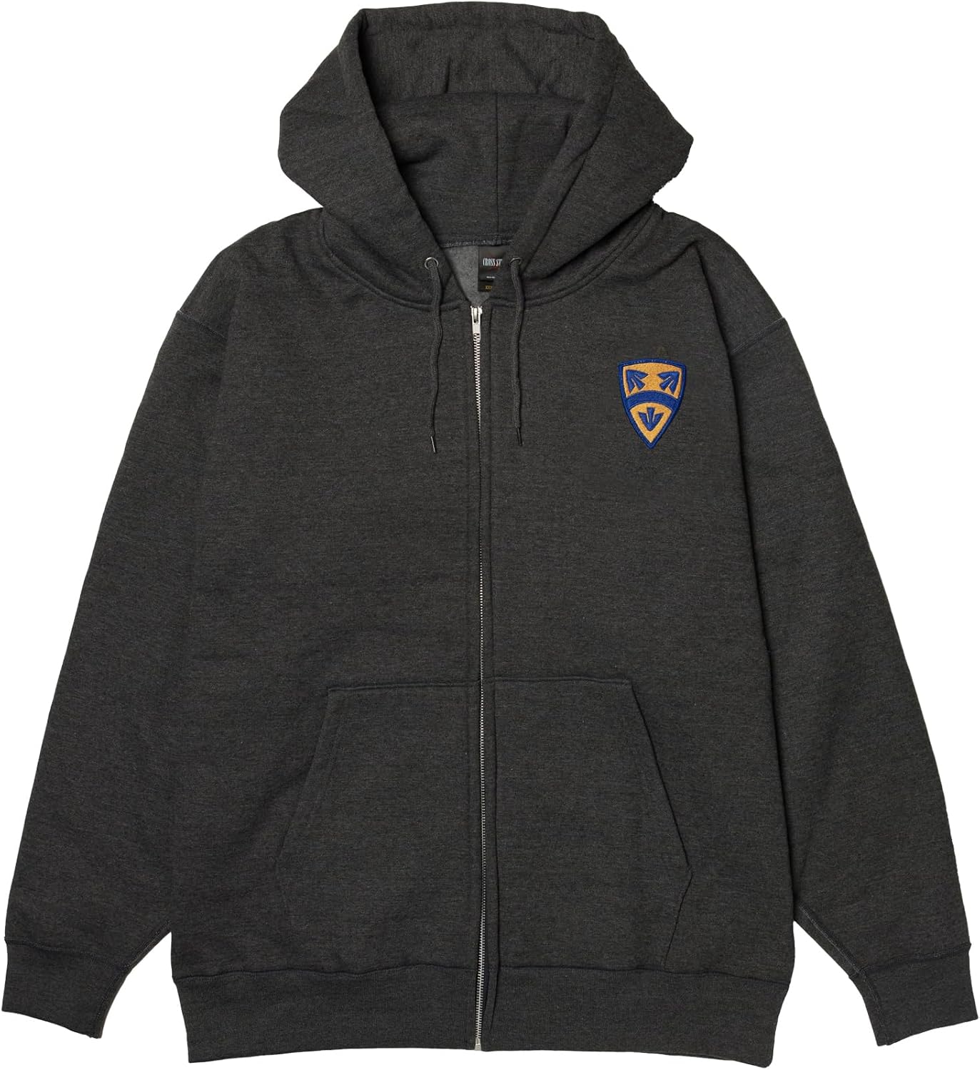 

Толстовка с капюшоном в стиле F, нашивка с гербом армии США, флисовая подкладка, толстовка на молнии, цвет угольно-серый F-Style