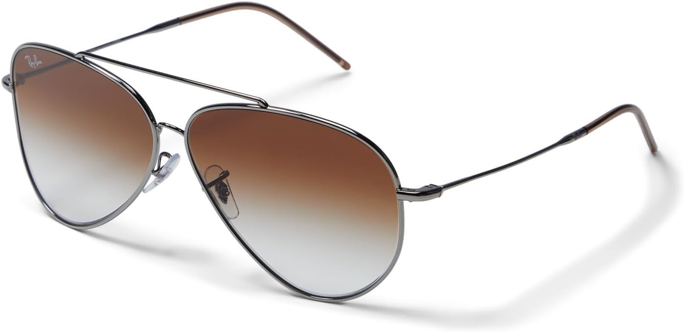 

Солнцезащитные очки 62 mm 0RBR0101S Aviator Reverse Ray-Ban, цвет Gunmetal/Clear Gradient Brown