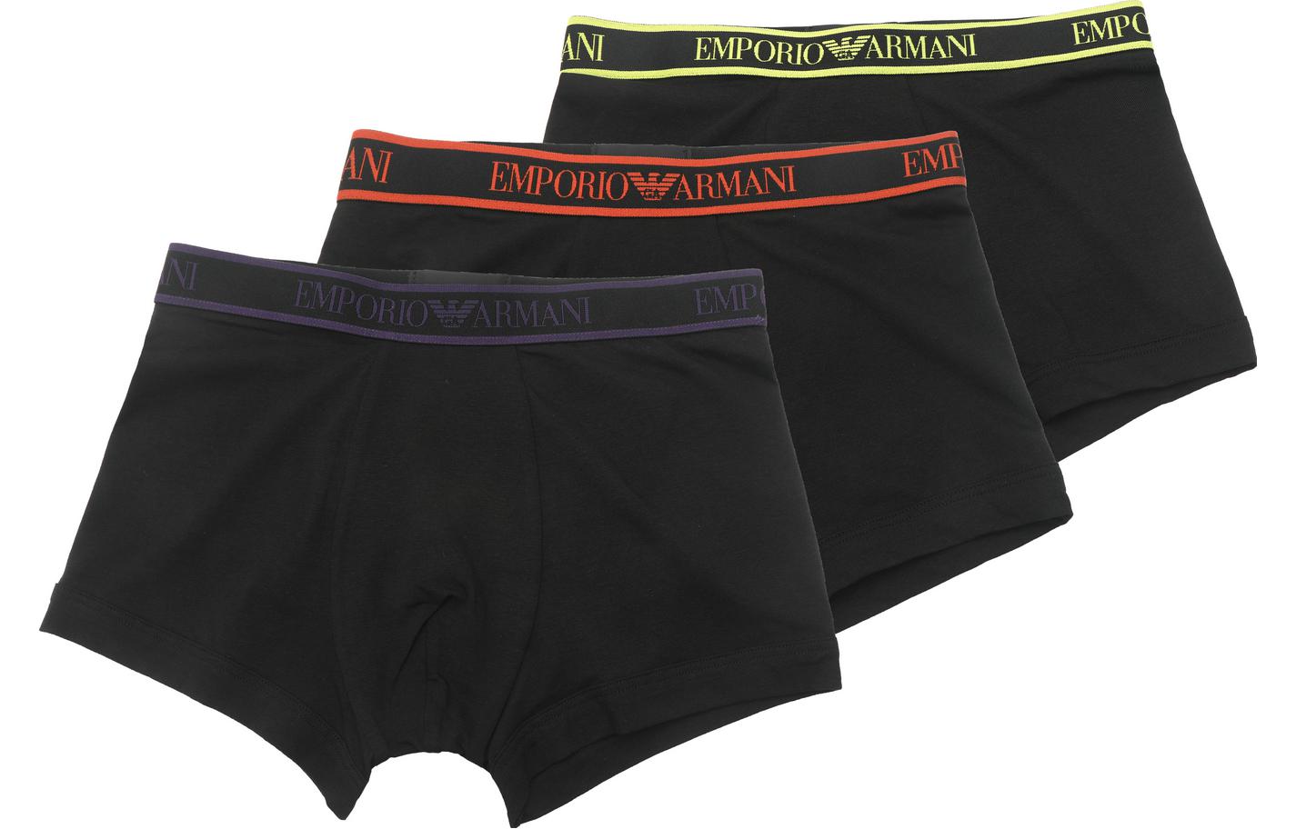 

Мужские боксеры EMPORIO ARMANI, 3 Pack (Black Purple+Black Red+Black Yellow)