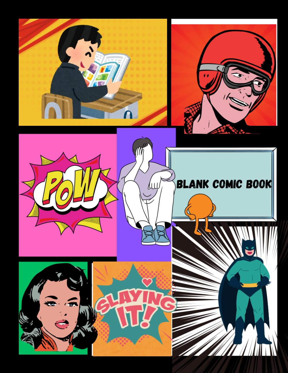 

Blank Comic Book for Kids and Adults: Create Your Own Comics with 120 Fun Pages of Comic Panels - Large 8.5 x 11 Inches Drawing Notebook for Artists, Kids, Teens & Beginners (Independently published)