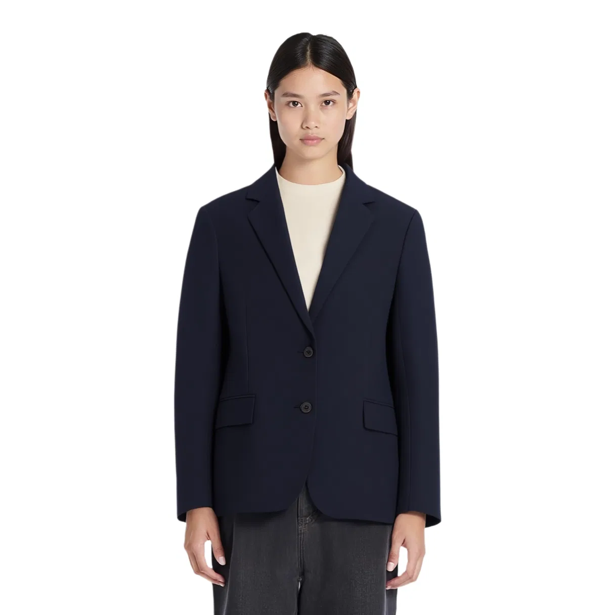 Деловой костюм Navy Blue UNIQLO темно-синий — фото 3