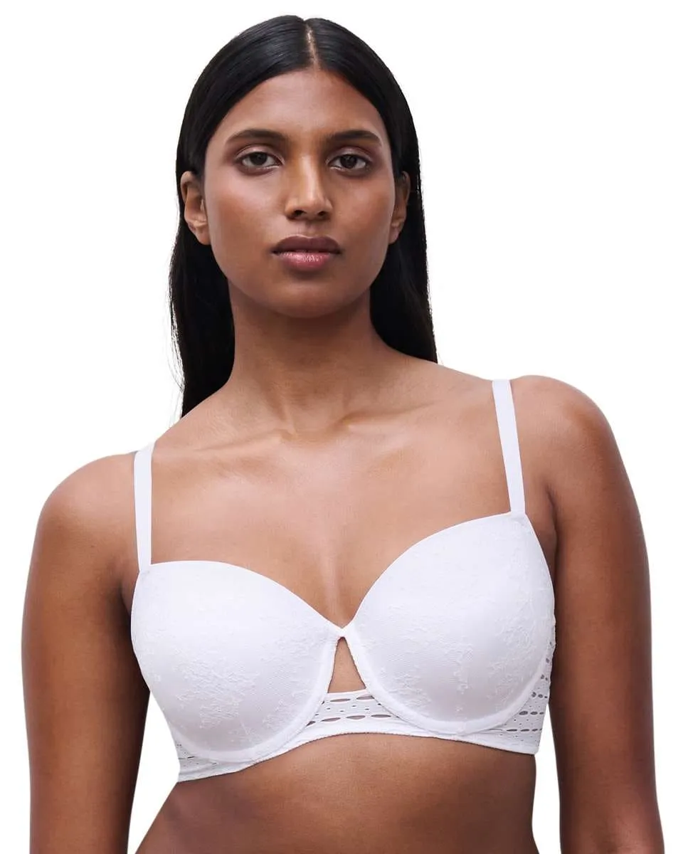 

Бюстгальтер-балконет Poison Floral Lace Mesh с подкладкой Chantelle, белый